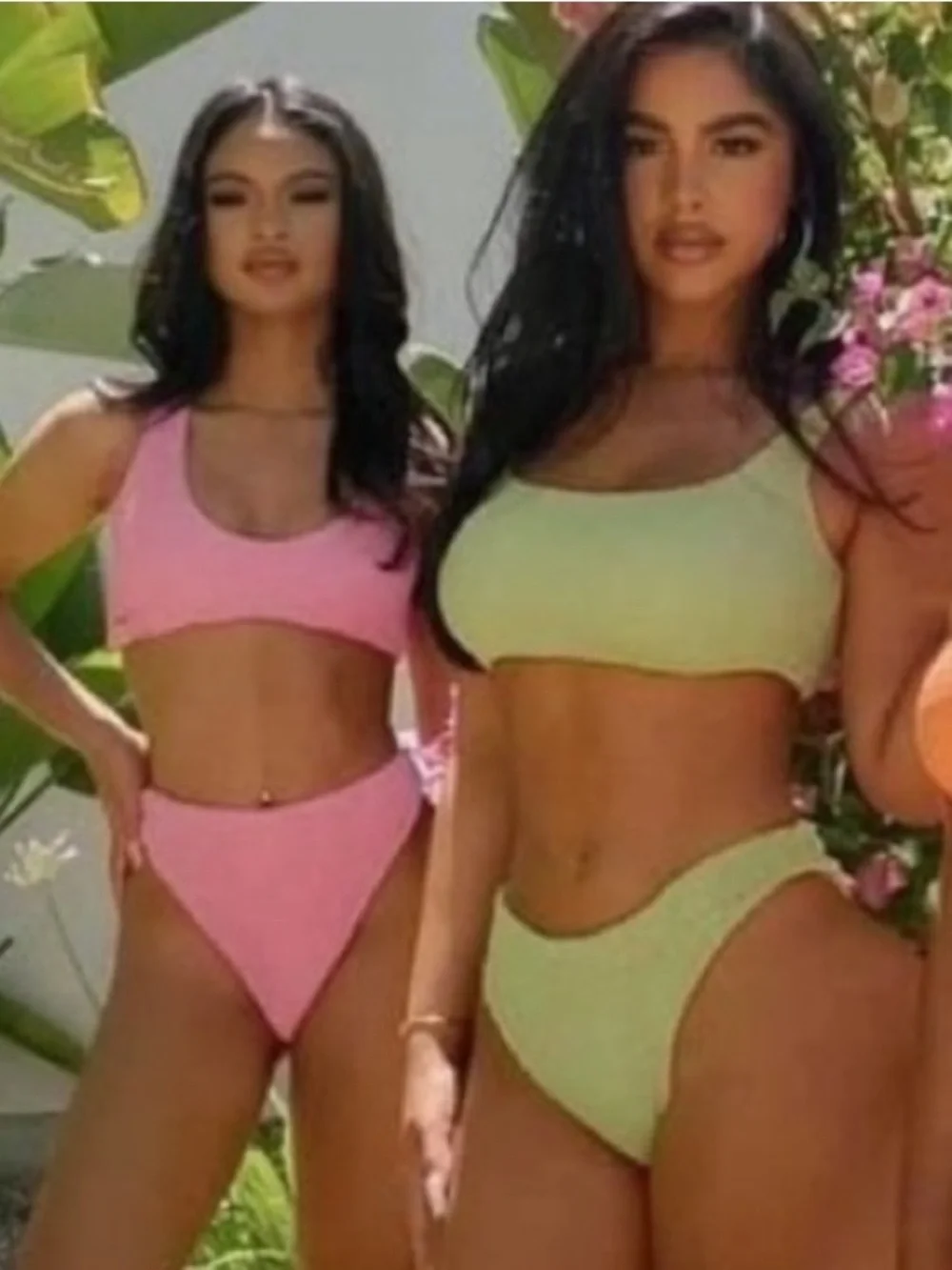 NAKED WARDROBE Bikini NWT Lime Green Size XL